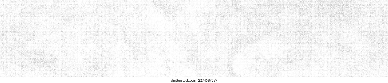 White And Grey Halftone Dotted. Panoramic Background. Abstract Polka Dots Pattern. Pop Art Style Backdrop. Wide Horizontal Long Banner. Vector Illustration, Eps 10. 