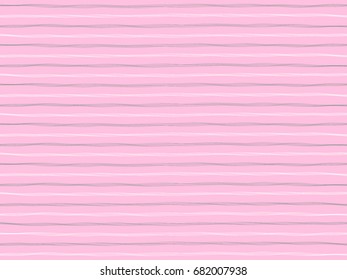 White and grey horizontal lines on pink background, wavy stripes seamless pattern. Backdrop, wallpaper with bent curves, textile or fabric with curved lines.