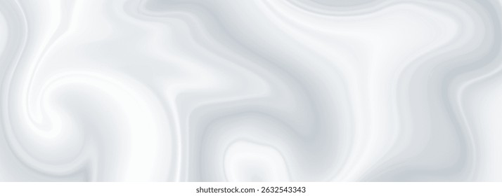 White grey marble texture background. Pastel pearl geode pattern. Light gray liquid watercolor gradient wallpaper. Fluid wavy marble design template for wedding invitation, banner, poster. Vector