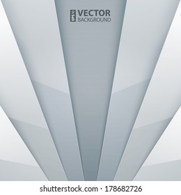 White and grey metallic layers abstract vector background. RGB EPS 10 vector illustration