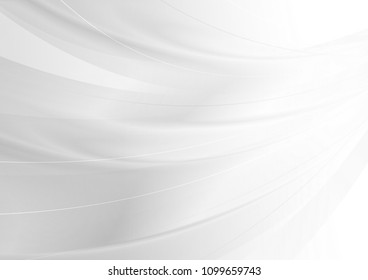 Color gris blanco minimalista moderno fondo de olas abstractas. Diseño de vectores