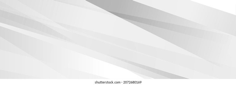 White grey minimal stripes abstract geometric background. Futuristic vector banner design