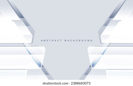 White and grey modern abstract background with geometric shapes. Vector illustration