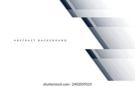 White and grey modern abstract background. Gray and white abstract banner with geometric shapes. Vector illustration