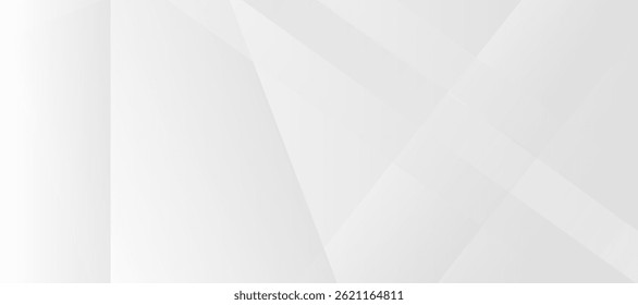 White and grey modern abstract wide banner with geometric shapes. abstract gray template wallpaper for graphic design, medical, tech, cosmetic, poster, flyer, brochure.