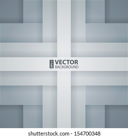 White and grey paper layers abstract vector background. RGB EPS 10 vector illustration