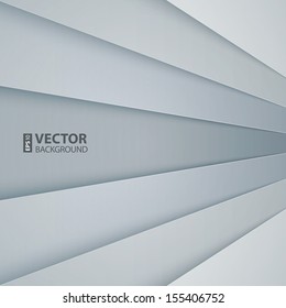 White and grey paper layers abstract vector background. RGB EPS 10 vector illustration