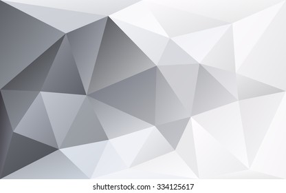 White And Grey Polygonal Geometric Background, Right Arrow Triangle Texture, In Vector