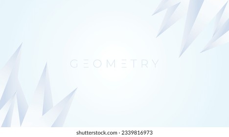 Fondo geométrico del resumen de color blanco y gris premium. Ilustración del vector de diseño de fondo de plantilla futurista 