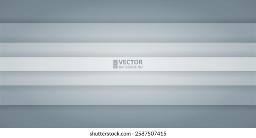 White and grey rectangle paper layers with realistic shadows abstract background. RGB EPS 10 vector illustration