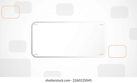white grey rectangle technology background abstract. technology with line digital color grey, orange, dot, hi-tech, vector. rectangle technological for web banner, background, structure, object. 