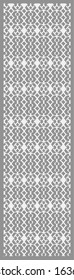 White and Grey Round Geometric Pattern for Runner  Rug 