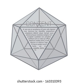 White grey scale edition of a scalable  isolated 3d lattice composed shiny abstract geometric eps10 vector composition for infographics website or print element or for universal use