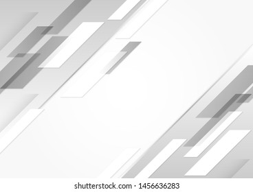 White and grey shiny technology motion background. Vector design.