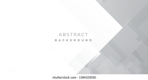 White Grey Silver Box Rectangle Abstract Background Vector Presentation. Gray and white color geometric modern design for background with copy space, Vector Illustration 