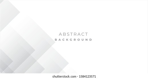 White Grey Silver Box Rectangle Abstract Background Vector Presentation. Gray and white color geometric modern design for background with copy space