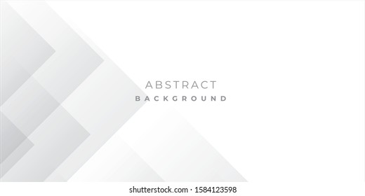 White Grey Silver Box Rectangle Abstract Background Vector Presentation. Gray and white color geometric modern design for background with copy space