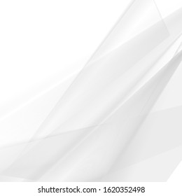 Rayas lisas blancas y grises abstractas de fondo geométrico mínimo. Diseño vectorial futurista