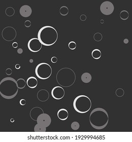 Círculos De Arte Elegante Y Gris Blanco Ilustración. Aluminio De Metal Ligero Estilo Moderno Arte Sencillo. Fondo Vector Plateado De Oval Tranquilo. Curvas clásicas redondeadas Tejidos Ornamentales Mínimos Retro Negros.