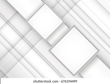White grey stripes. Geometric technology abstract background. Vector