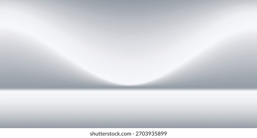 Sala de estudio gris blanco. Limbo de fondo claro. Abstractas fondo de gradiente 3D para la presentación del producto. Mínimo foco de la escena de la pared. Escaparate, exhibición de la promoción.