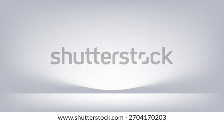 White grey studio room. Limbo light background. Abstract 3d gradient backdrop for product presentation. Minimal wall scene spotlight. Showcase, promotion display.