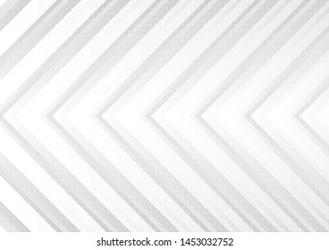 White and grey tech arrows abstract modern background.