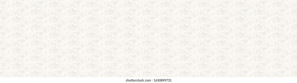White grey variegated marl melange brush stroke texture border background. Bleed streaked with blotched striped style banner. Seamless abstract pattern design. Light gray melange space dye ribbon.
