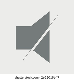 Icono mudo de Vector blanco y gris