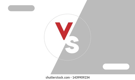 White and Grey Versus Screen Design Modern Banner
