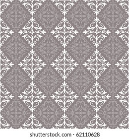 White and grey vintage seamless pattern (vector)