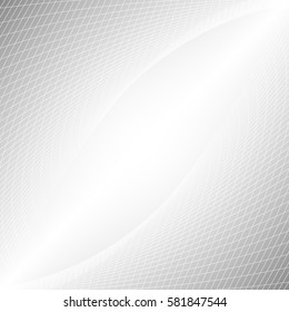 White grid abstract in perspective concept on grey background vector illustration