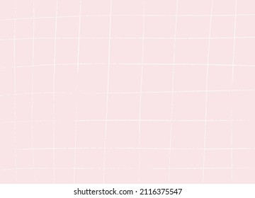 Cuadrícula blanca sobre fondo de color beige o rosa pastel. Textura dibujada a mano, fondo, cubierta, cartel. Diseño de vectores.