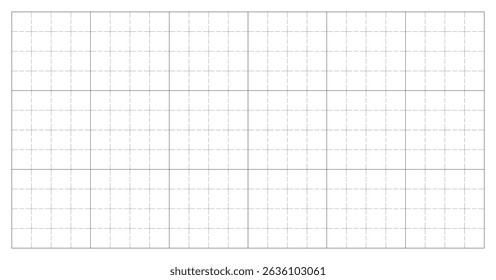 White grid paper background. Blueprint base, notebook sheets, paper for school notes. Background with grid. Editable stroke	