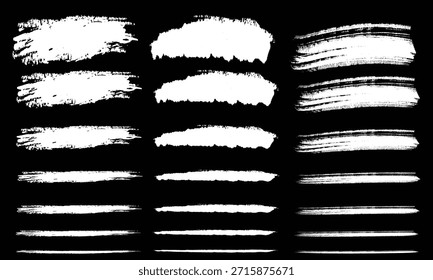 Curso de pincel grunge branco isolado no fundo preto para design abstrato e texturas,
Pintado à mão pincelada branca coleção de traçados de pincel no fundo preto para sobreposições grunge criativas,
Pincelada branca abstrata pinceladas pacote isolado no fundo preto para design gráfico moderno