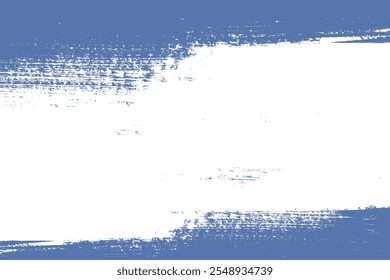 Textura afligida grunge blanco sobre fondo azul. Gruesas pinceladas de fondo grunge, Anuncio grunge, textura de pintura 