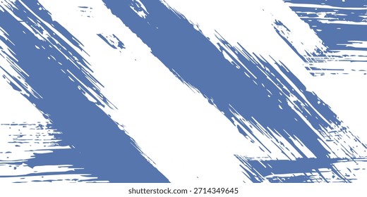 Textura angustiada grunge branco sobre fundo azul. Pincel grosso traçados fundo grungy, bandeira Grunge, textura de tinta

