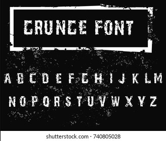 White Grunge Font - Horror Vector Font - Stylized Font