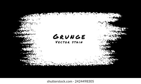 White grunge smear texture. Brush stroke background. Marker spot. Sale banner. Grunge frame. Vector illustration.