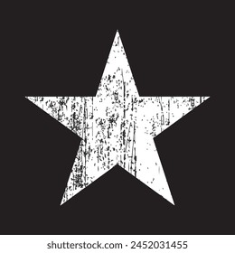 Impresiones de estrellas de grunge blanco.  Ilustración vectorial. eps 10