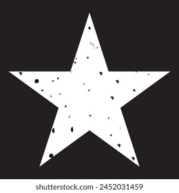 White grunge star imprints.  Vector illustration. eps 10