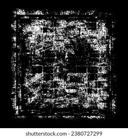Weiße Grunge, einzeln auf schwarzem Hintergrund