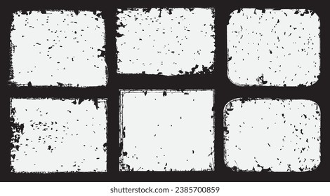 White grunge textured backgrounds, frames.