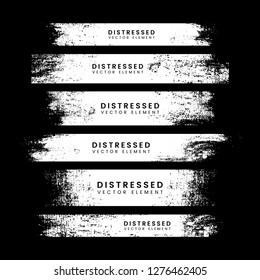 White grunge textured badge vector set