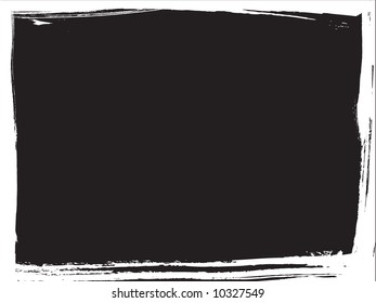 White grungy frame on black background