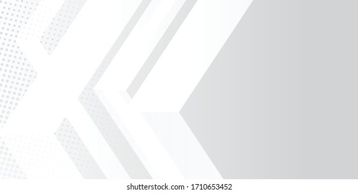 White hafltone presentation background. Vector illustration design for presentation, banner, cover, web, flyer, card, poster, wallpaper, texture, slide, and magazine. Abstract geometric background