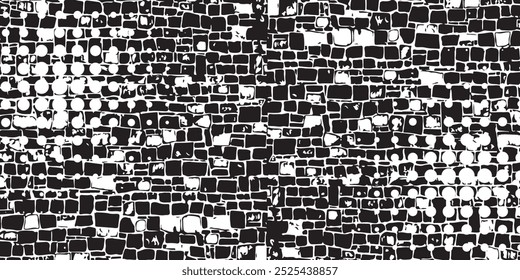 Color de medio punto blanco y fondo de textura de gradiente de patrón negro
