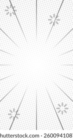 White halftone abstract vertical background with stripes. Suitable for comics, prints, posters, etc.