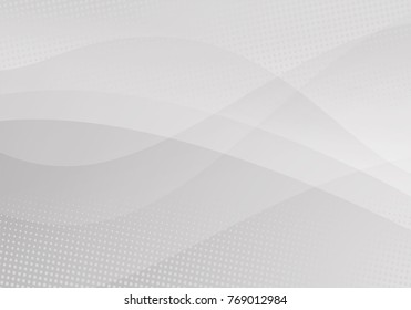 white halftone background with abstract wave