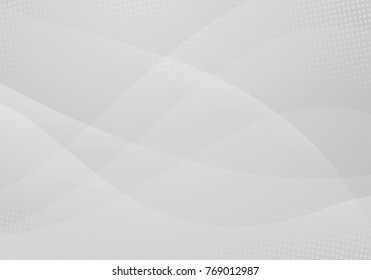 white halftone background with abstract wave